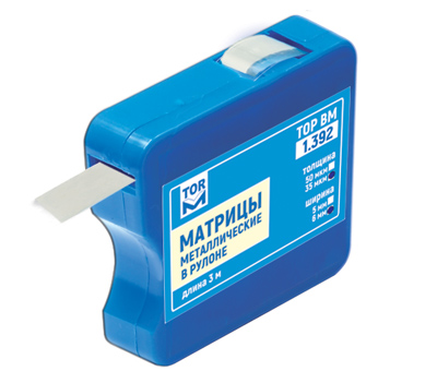 Матрицы металлические в рулоне ширина 6 / 7 мм, длина 3 м TOR VM в ассортименте
