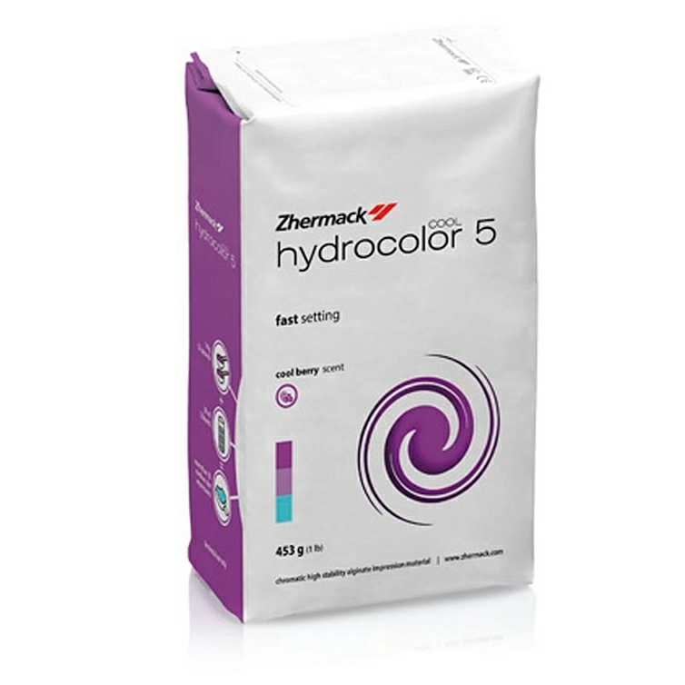 Слепочная масса Альгинатная HYDROCOLOR 5 для диагностических моделей в общей практике (пакет 453 г) масса с быстрым схватыванием. Zhermack