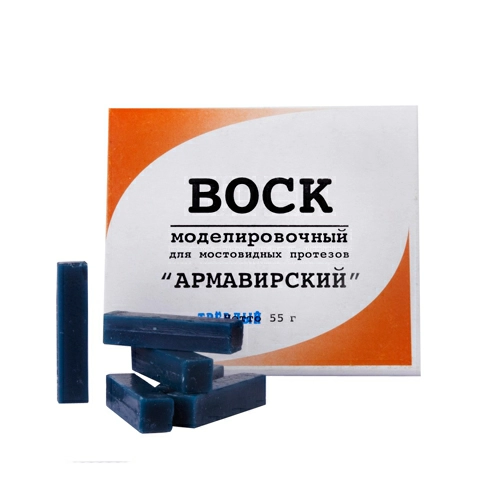 Воск моделировочный для мостовидных протезов синий, 55 г. Производитель: Пчелоцентр "Армавирский"