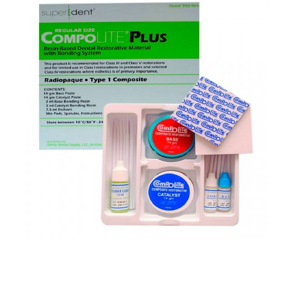 COMPOLITE PLUS (КОМПОЛАЙТ) ХИМИЧЕСКИЙ КОМПОЗИТ (14ГР.+14ГР.), SUPER-DENT