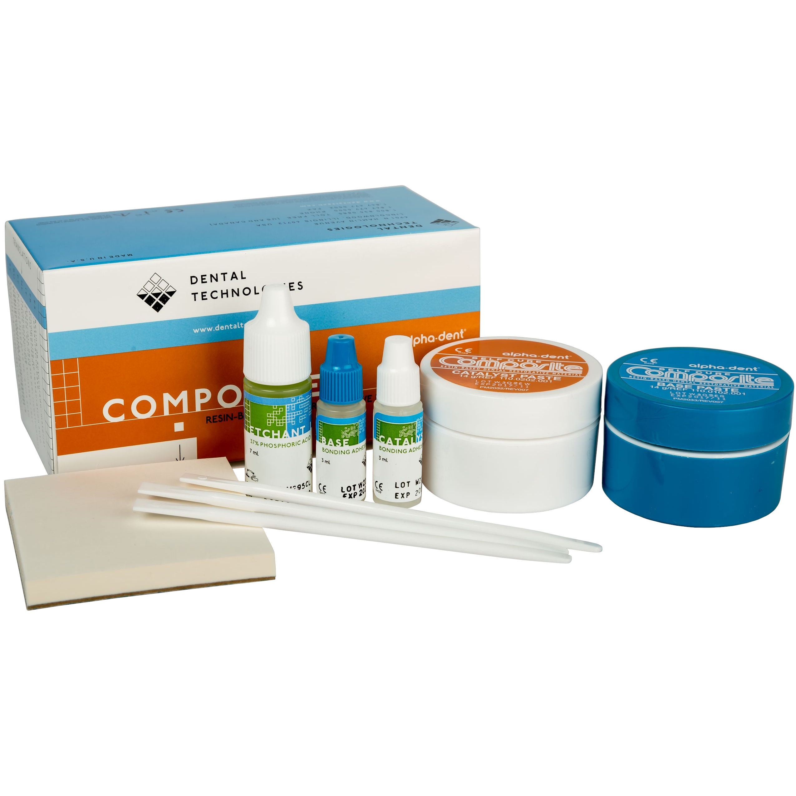Компосайт (Alpha-Dent Self Cure Composite) композит химического отверждения 2х14г Dental Technologies